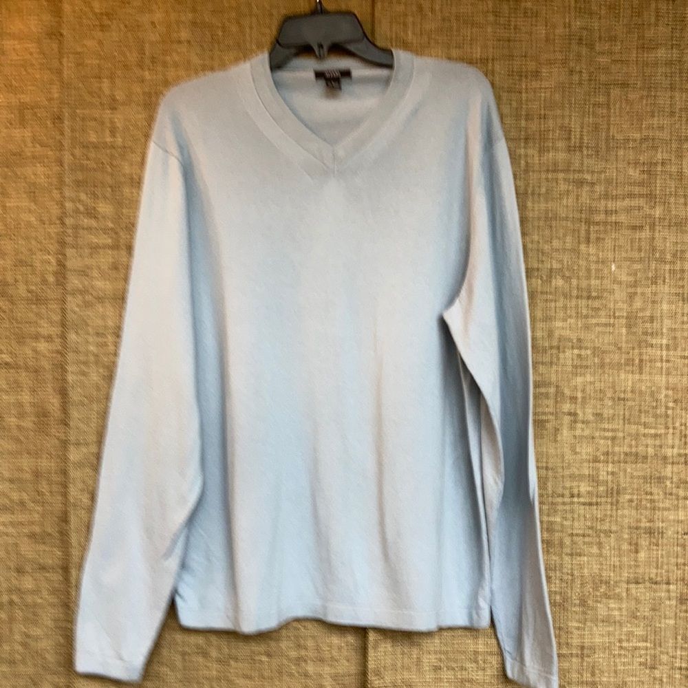 Alfani cotton blend fine v neck sweater